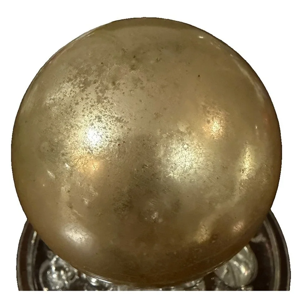 Vintage Shiny Brite Gold Glass Ball Christmas Ornament 2.25